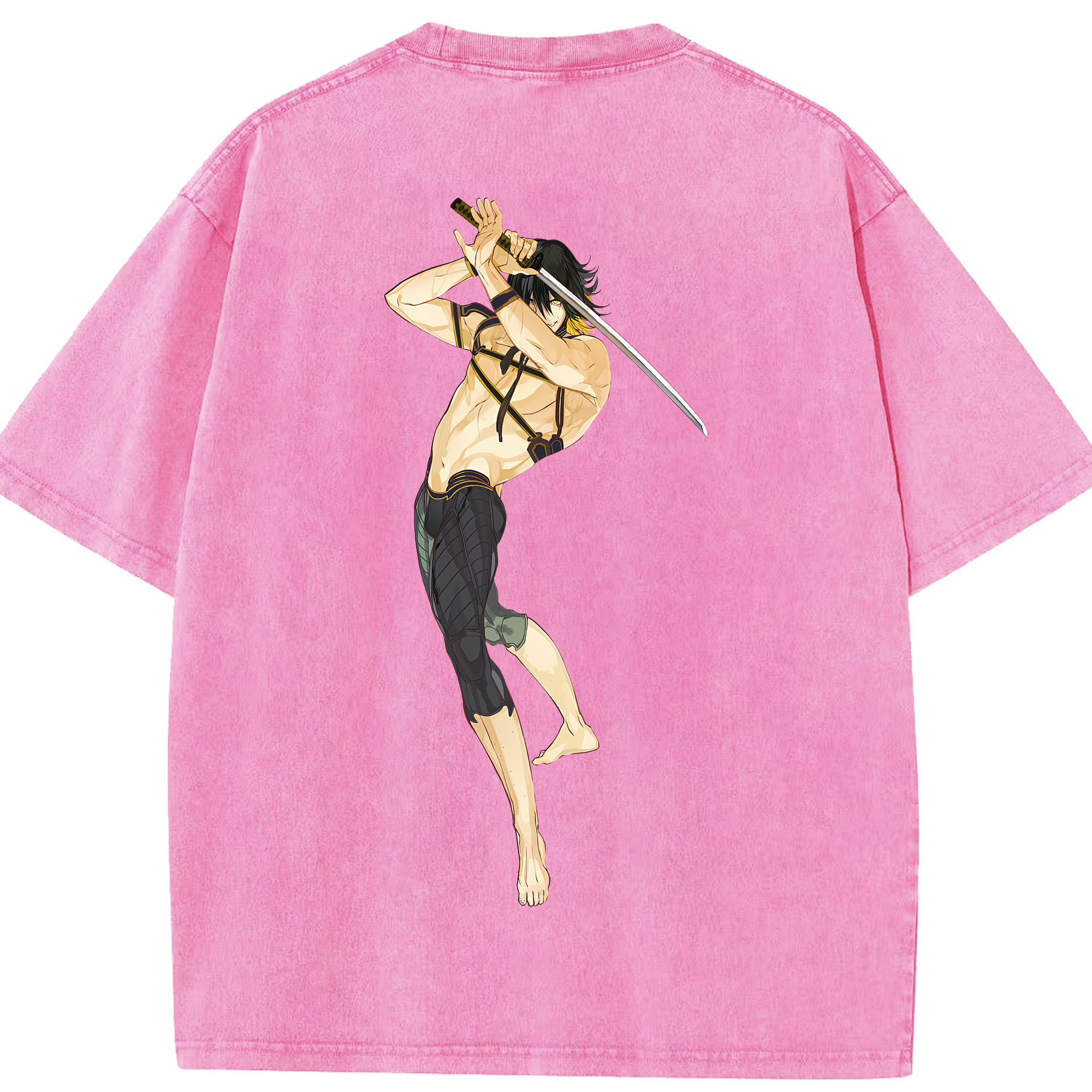 （画像用） 刀剣乱舞 Touken Ranbu 綿100% ヴィンテージ風 半袖Tシャツ（背面プリント）